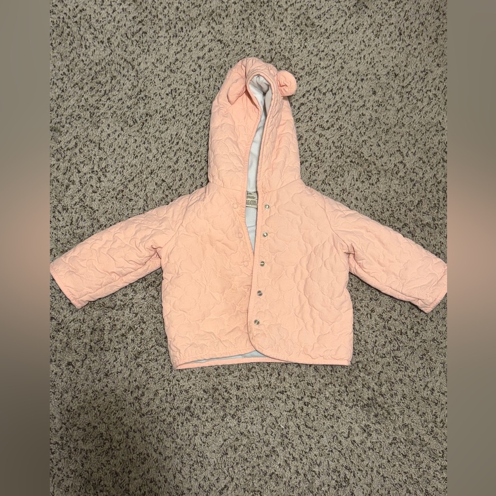 First Impressions Light Pink Quilted Puffer Jacket